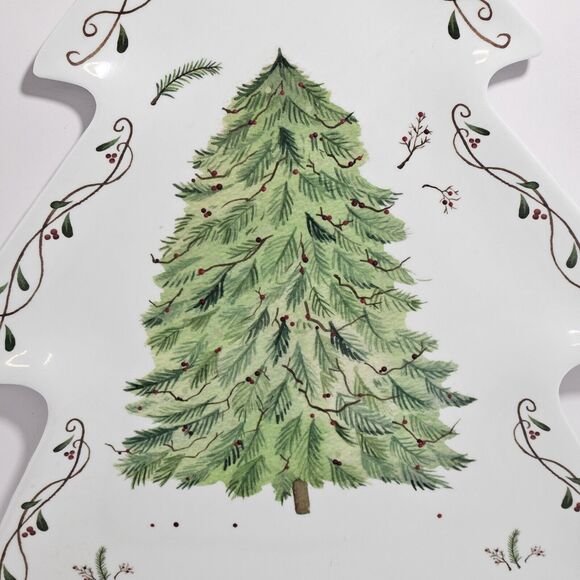 Christmas Tree‎ Serving Dish Plastic Dishwasher Safe 17 Inches Tall - Picture 2 of 4